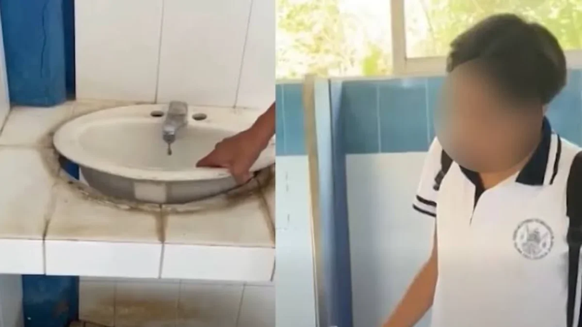 Alumno exhibe en video malas condiciones de baños de escuela y acusa intento de silenciarlo