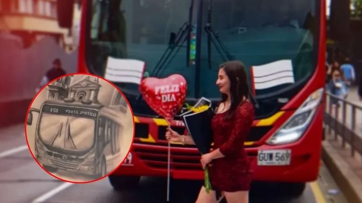 Enfermera que realizó una boda simbólica con un autobús de la Ruta 60 de Bogotá