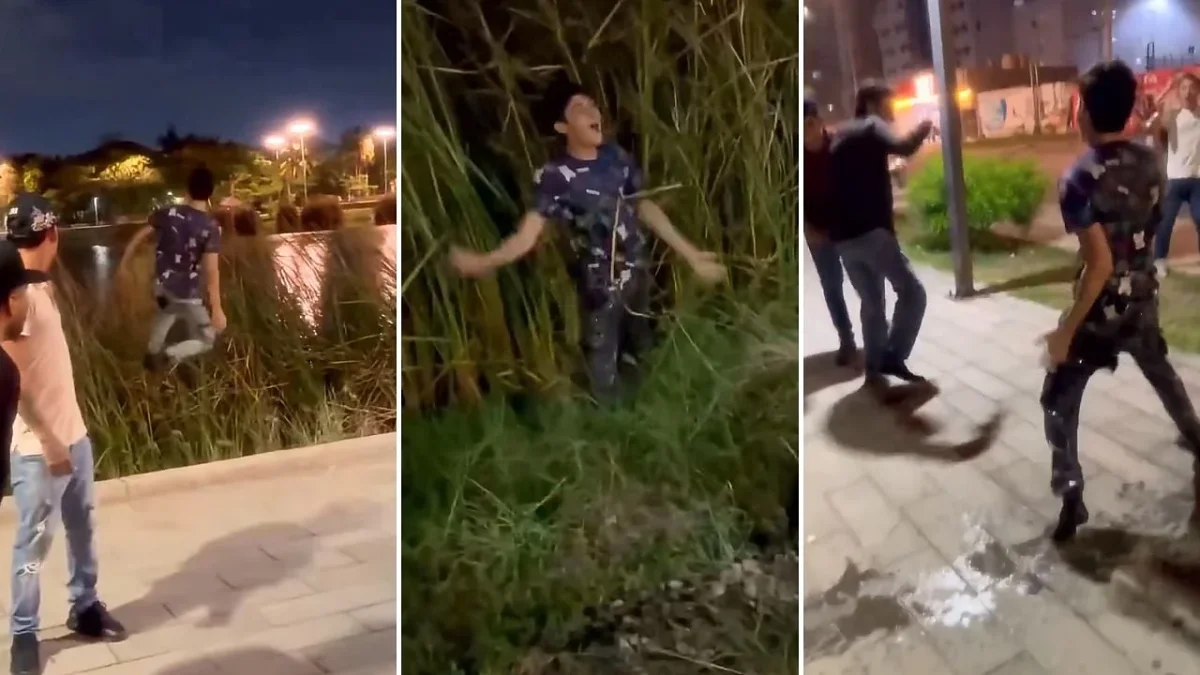 Laguna del Camarón en Mazatlán donde un joven se lanzó durante una batalla de aura