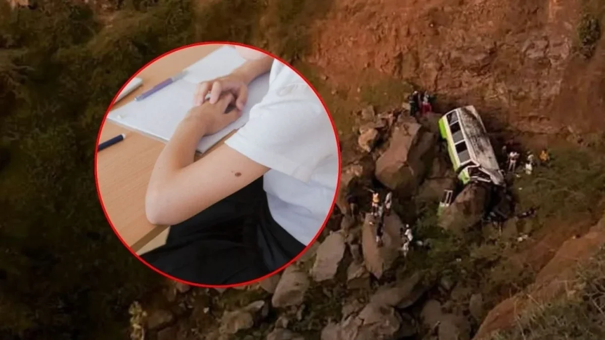 Autobús accidentado en un barranco de la isla de Fogo, Cabo Verde