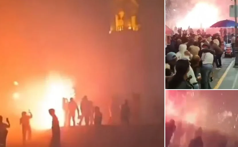 Los artefactos estaban almacenados cerca de una iglesia para una fiesta patronal; seis personas fueron rescatadas entre los escombros.