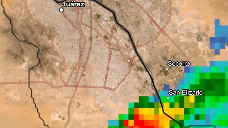 Alerta de Protección Civil por tormenta y posible granizo en Ciudad Juárez