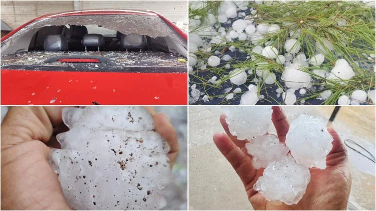 Alerta por granizada y tormenta severa en Buenaventura, Chihuahua