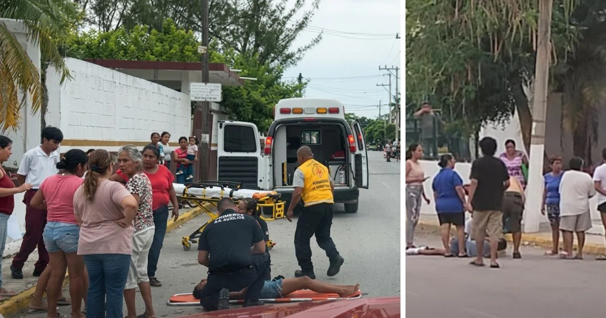 Motocicleta involucrada en el accidente frente a una primaria de Altamira, Tamaulipas