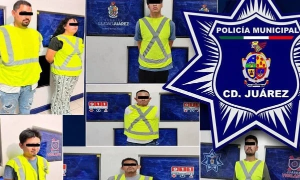 Unidad de la Policía Municipal durante un operativo en Ciudad Juárez