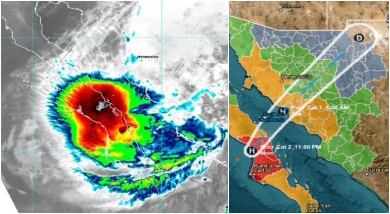 Trayectoria del huracán Polo y alertas emitidas para municipios de Chihuahua