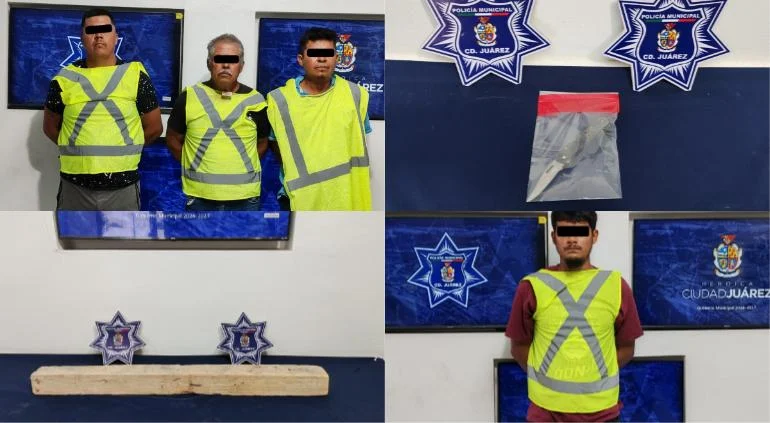 Policía Municipal reporta cuatro detenidos por lesiones dolosas en Ciudad Juárez