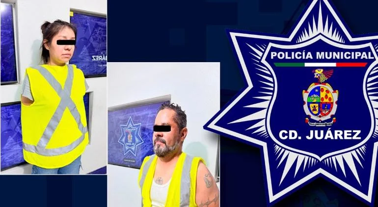 Unidad de la Policía Municipal durante un operativo en Ciudad Juárez
