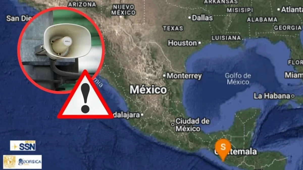 Ubicación del sismo de magnitud 4.2 frente a las costas de Chiapas