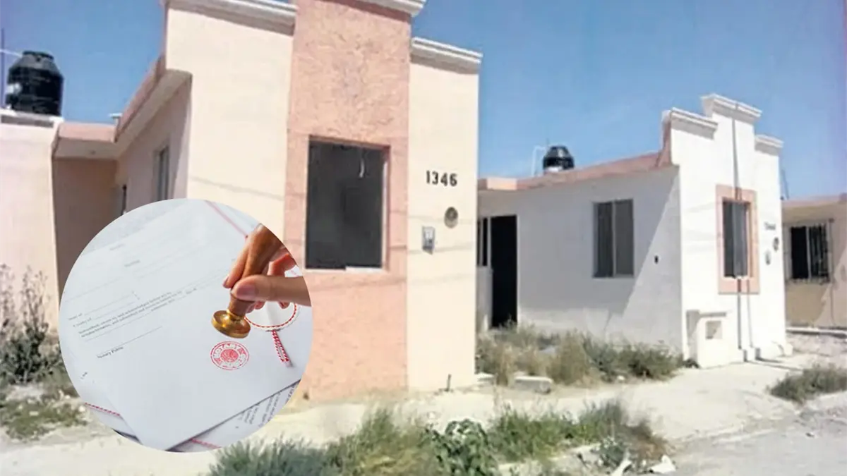 Fachada de una casa abandonada en México que podría estar sujeta a un proceso legal de propiedad