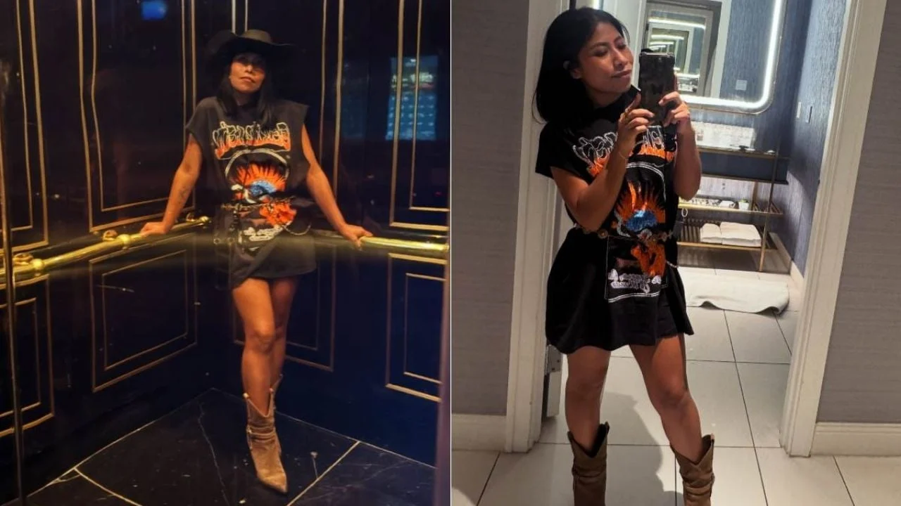 Yalitza sorprende con su belleza con botas y sombrero 2 Yalitza Aparicio con atuendo de inspiración vaquera durante su visita a Las Vegas