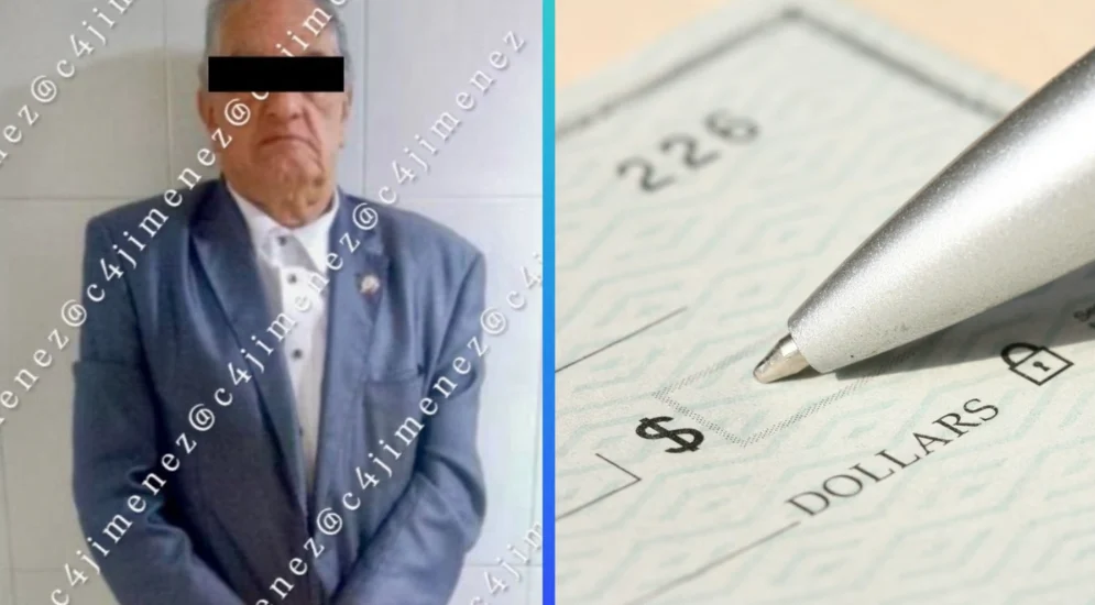 Abuelito trata de cobrar cheque de 5 millones de pesos