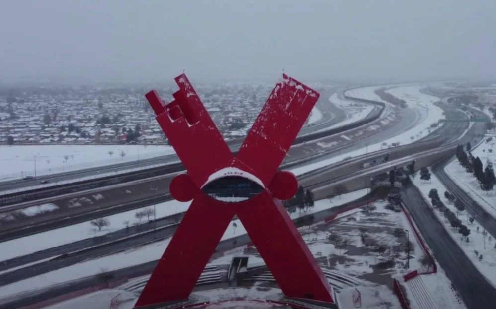 Nevada en Ciudad Juárez durante una temporada invernal