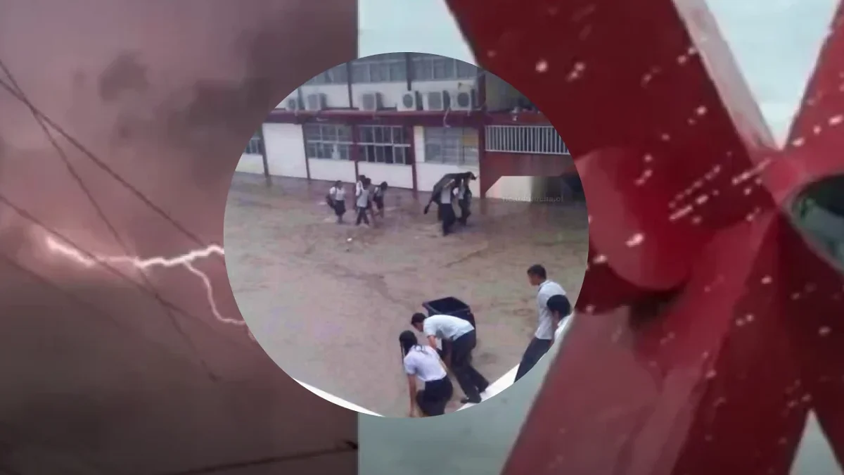 Escuela de Ciudad Juárez afectada por lluvias y problemas de movilidad