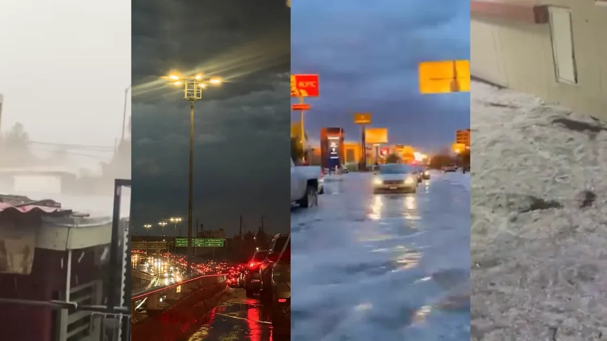 Calles de Ciudad Juárez inundadas después de una lluvia intensa