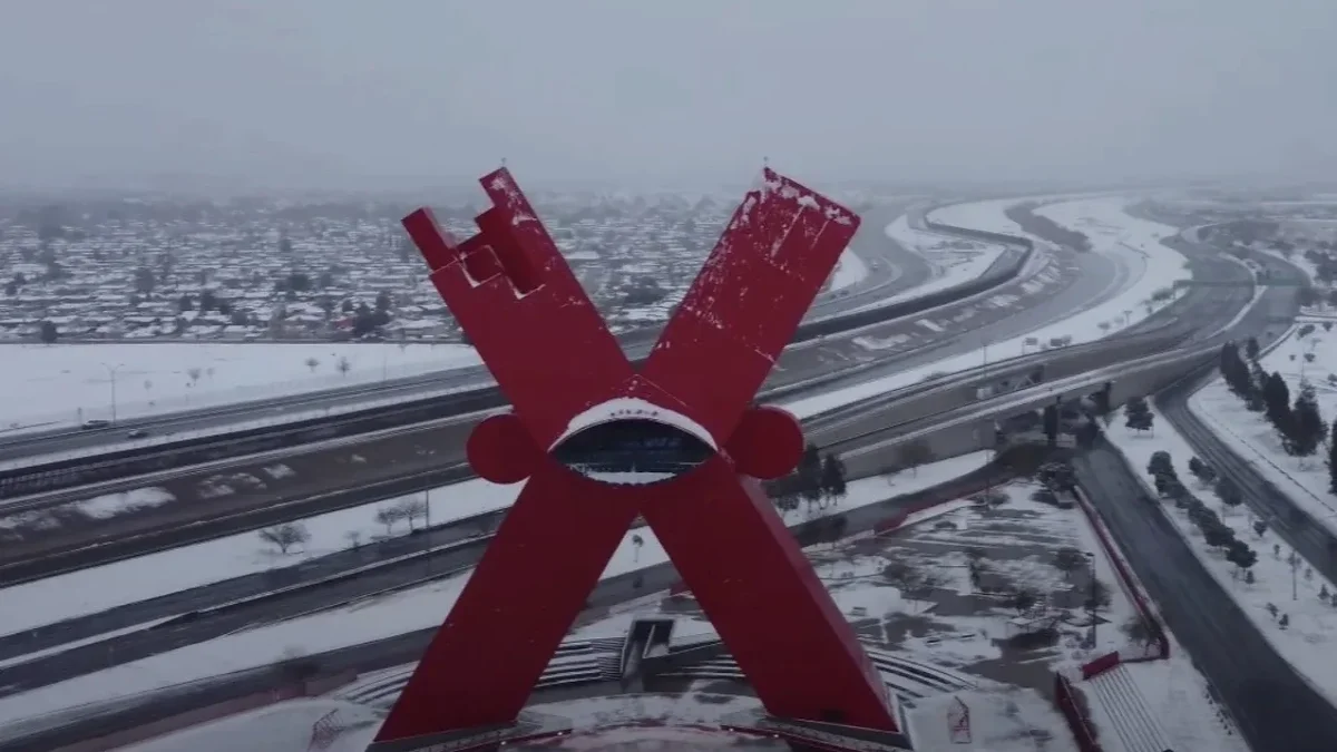 Imagen alusiva a una nevada durante el invierno en Ciudad Juárez