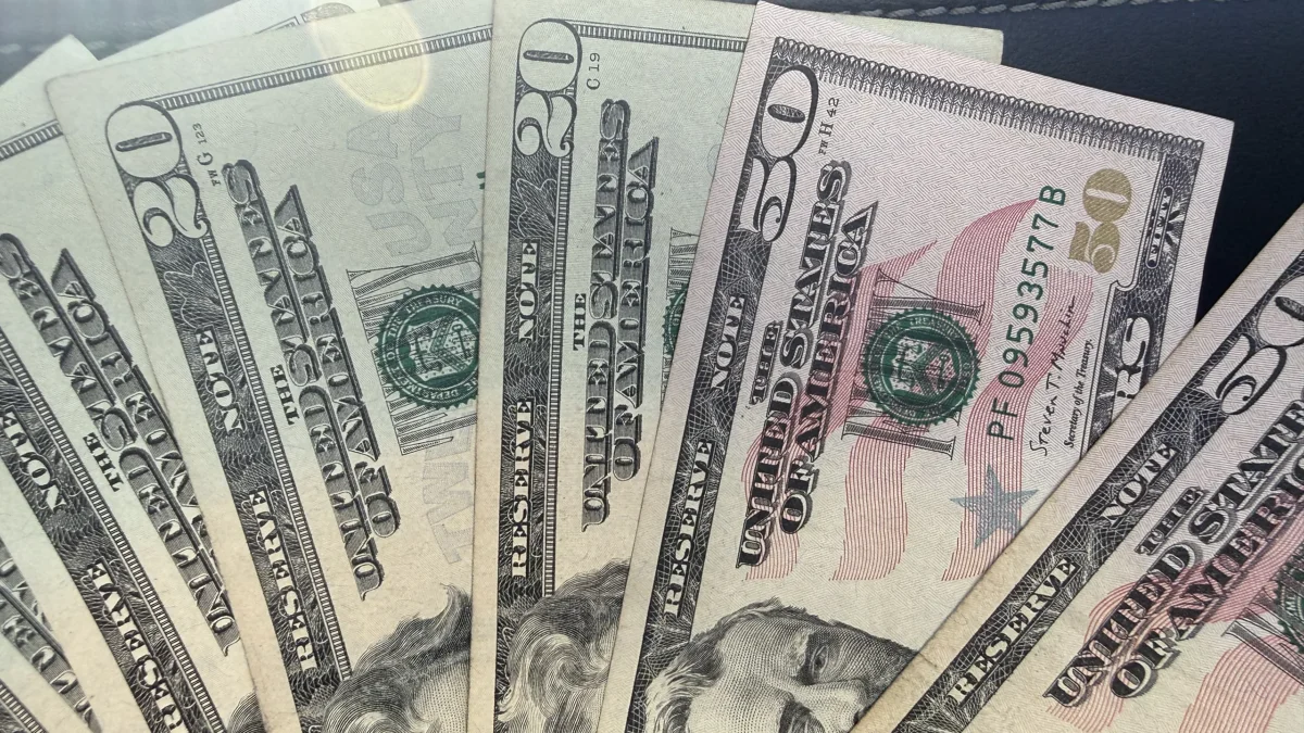 Cotización del dólar en una casa de cambio de Ciudad Juárez