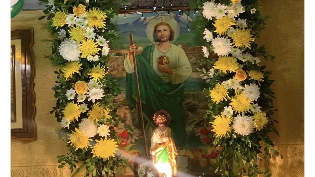 Devotos de San Judas Tadeo durante la celebración en Ciudad Juárez