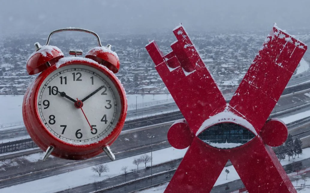 Reloj que representa el cambio de horario en Ciudad Juárez