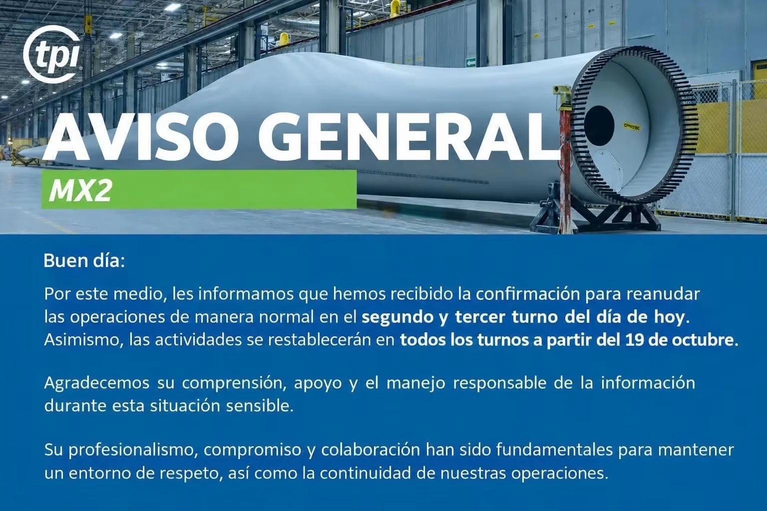 Tras muerte de empleado maquiladora envía mensaje 2