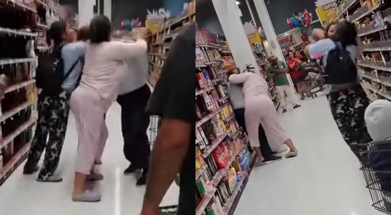 Cuatro mujeres pelean en el pasillo de una tienda Smart de Nuevo Laredo