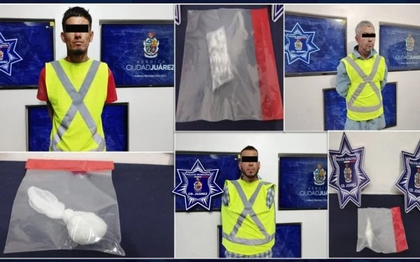Detenciones por presunta posesión de cristal y heroína en Ciudad Juárez