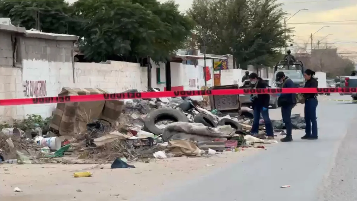 Lugar donde fue hallado un cuerpo en la colonia Rincón de la Mesa de Ciudad Juárez