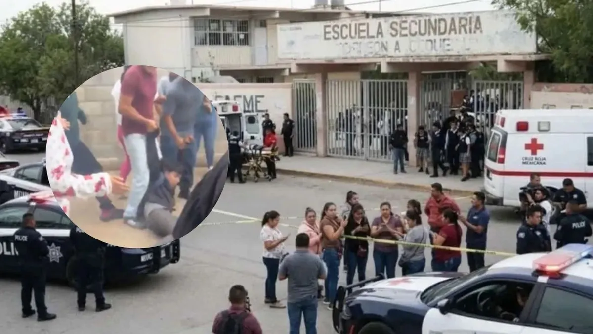 Operativo tras ataque en la Secundaria Número 13 de Torreón