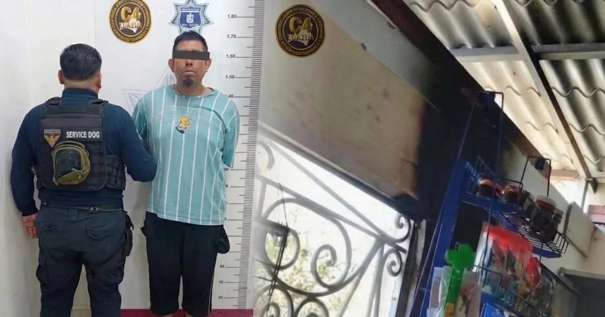 Vivienda y tienda de abarrotes dañadas por un incendio en Zuazua, Nuevo León