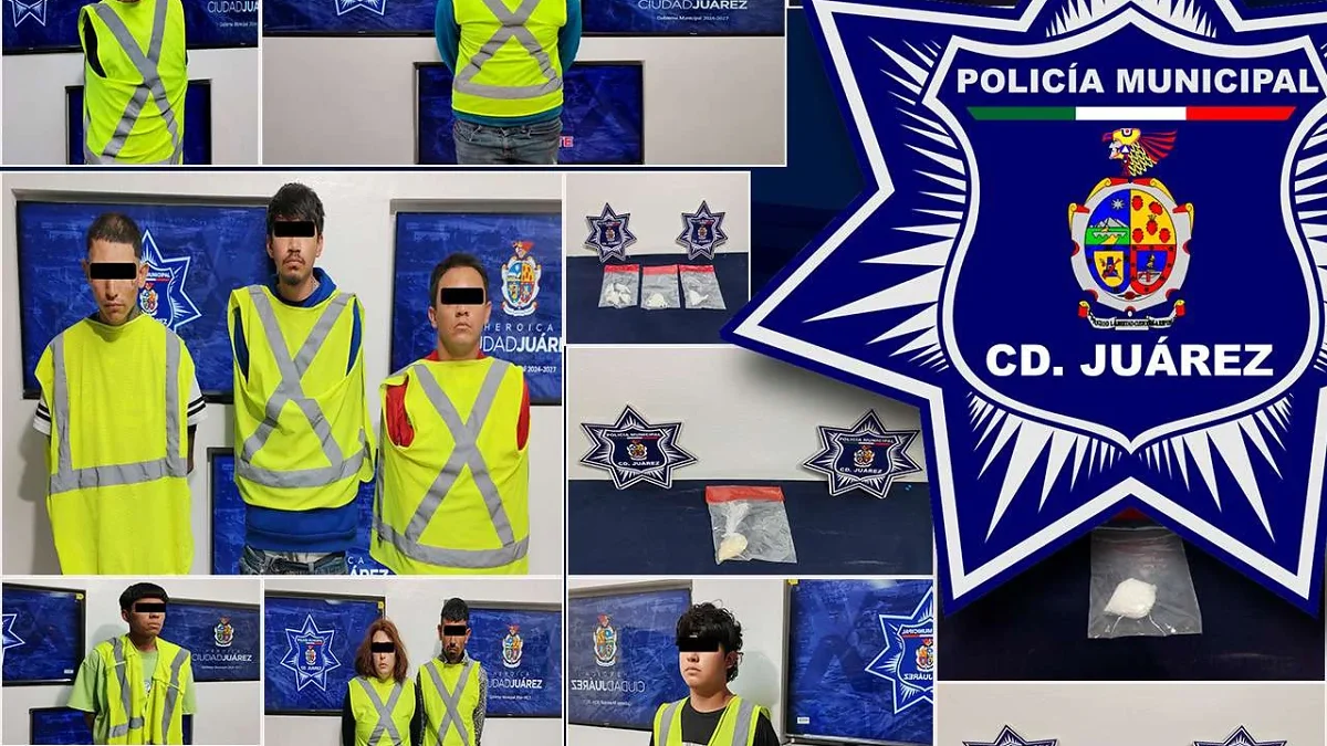 Nueve personas detenidas por presunta posesión de cristal en Ciudad Juárez