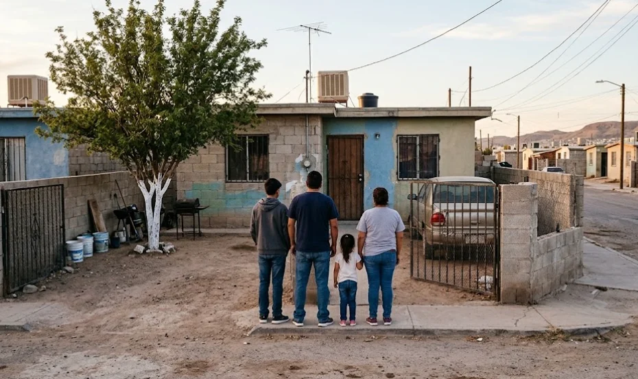 Vista urbana de Ciudad Juárez relacionada con el costo mensual de vivienda y servicios