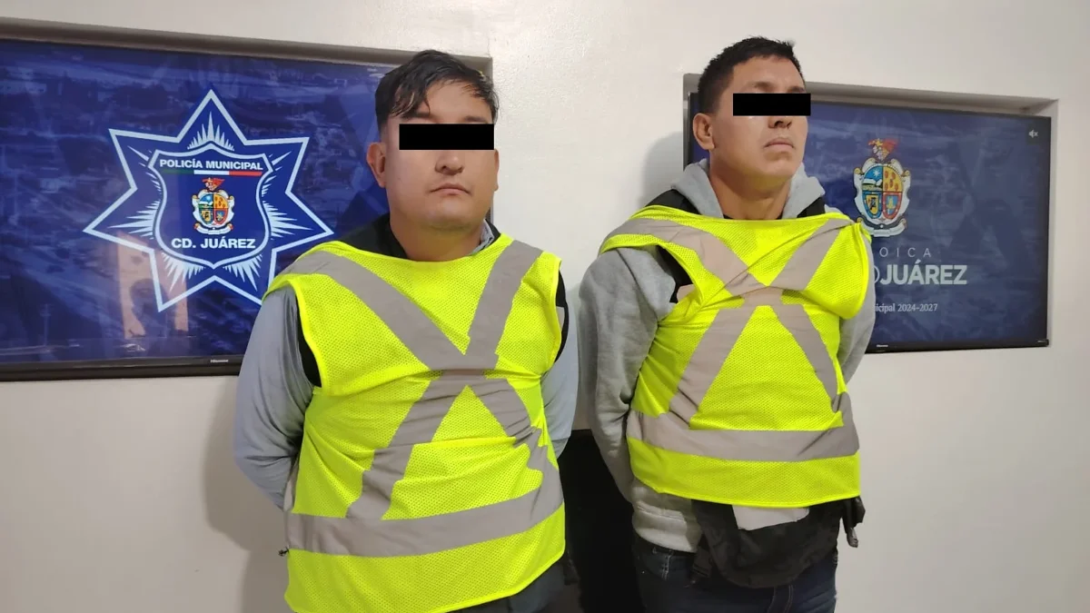 Zona donde dos hombres fueron detenidos por presunto robo de cable en Ciudad Juárez