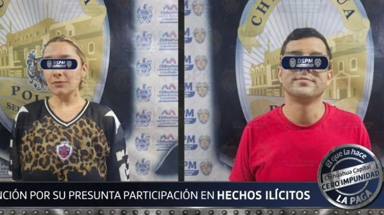 Vehículo asegurado tras detención de pareja señalada por no pagar gasolina en Chihuahua