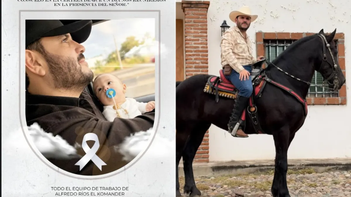 El Komander, cantante mexicano de música regional, durante una presentación