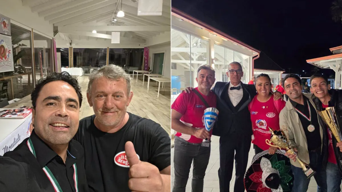 Pizzero juarense Ugo Axel Medrano Olivas, subcampeón en competencia de Italia