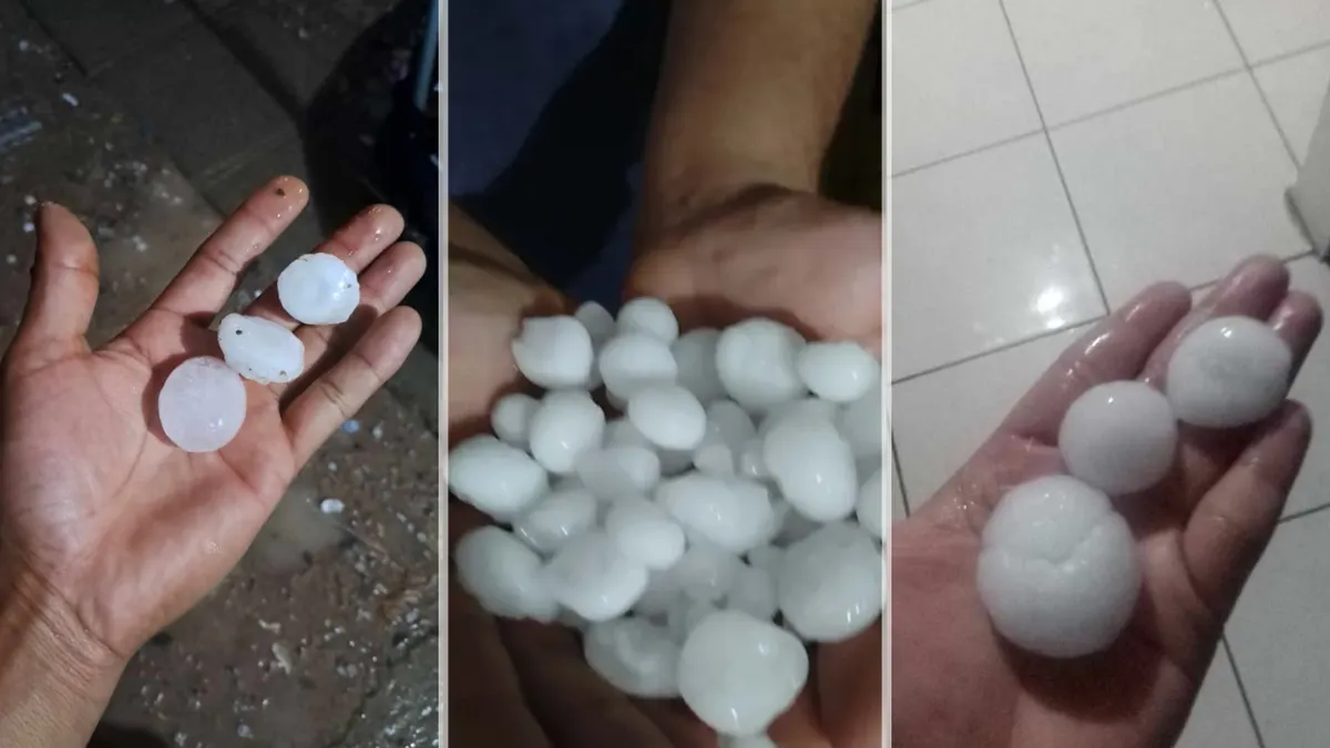 Lluvia y granizo registrados en distintos sectores de Ciudad Juárez
