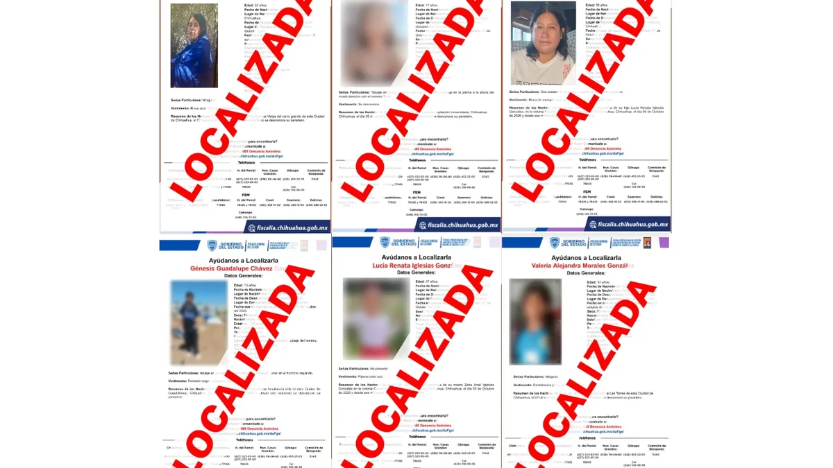 Localizan sanas a seis mujeres con reporte de ausencia en Chihuahua