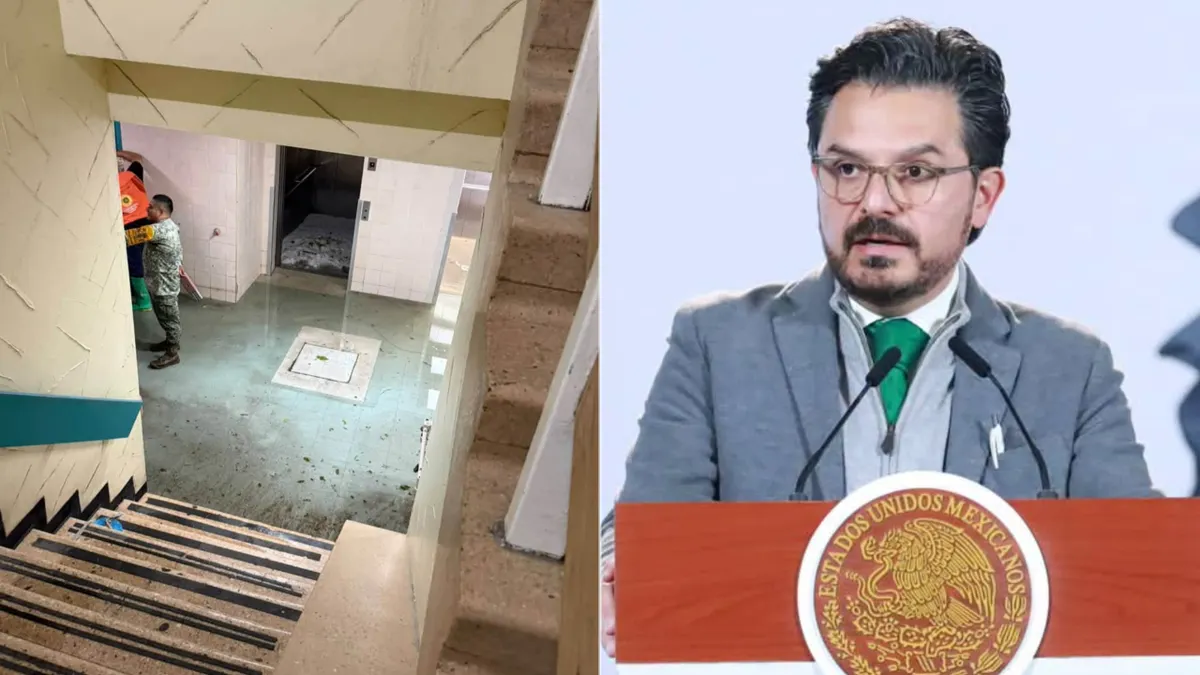 Hospital 6 del IMSS en Ciudad Juárez afectado por una inundación tras una tormenta
