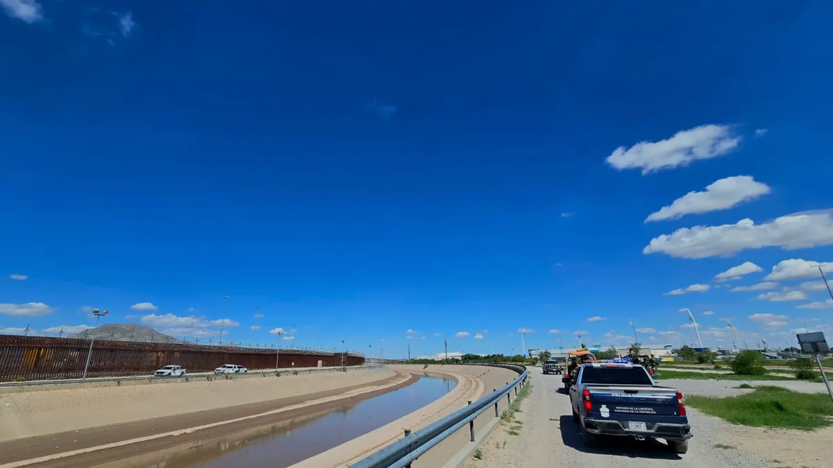 Operativo de vigilancia en la frontera de Ciudad Juárez