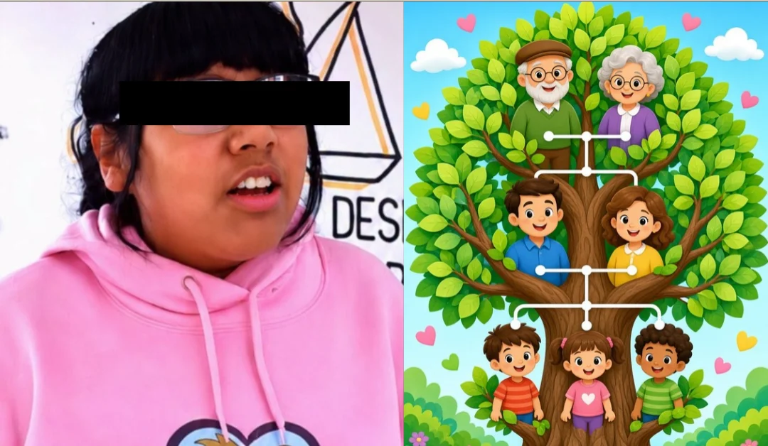 Estudiante habla en un video sobre la tarea de elaborar un árbol genealógico