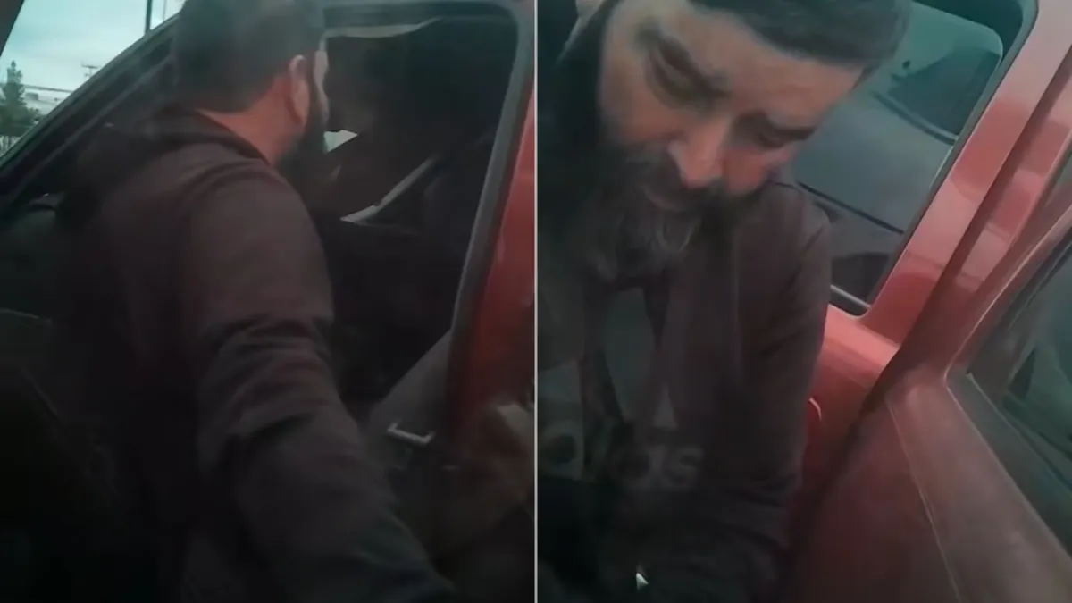Hombre presuntamente intenta abrir una camioneta en un estacionamiento de Parajes del Sur