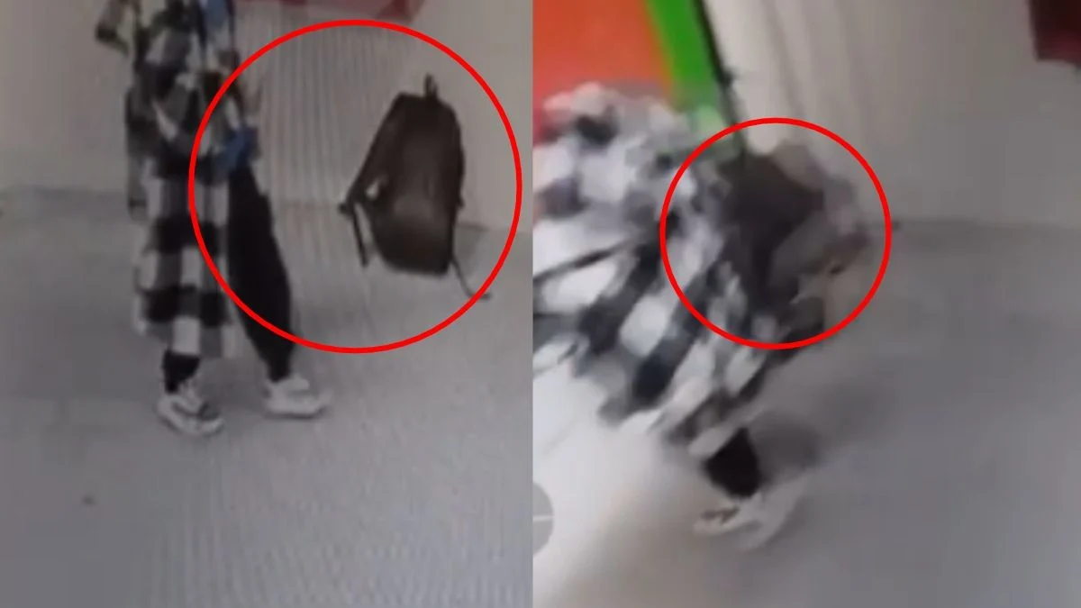 Menor toma mochila de estudiante dentro de tienda de Ecatepec