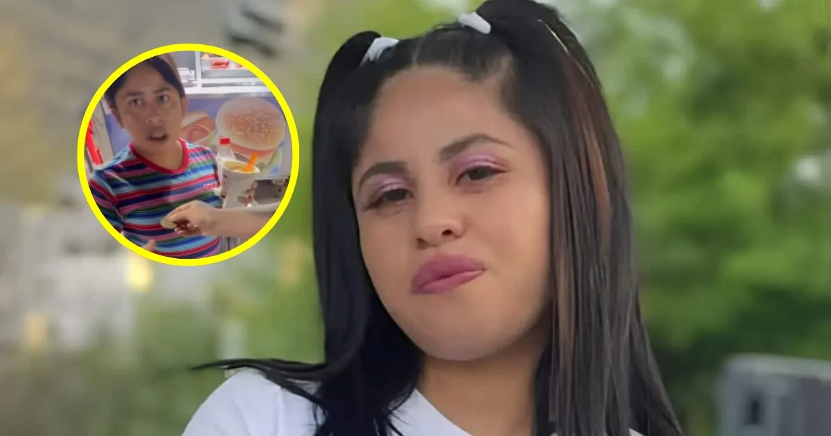 Lupita TikTok durante un encuentro con seguidores en un video viral
