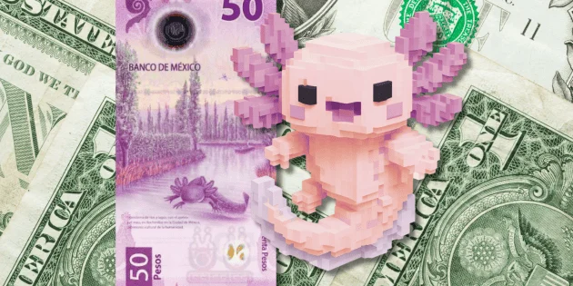 Billetes mexicanos y dólares estadounidenses ante la depreciación del peso