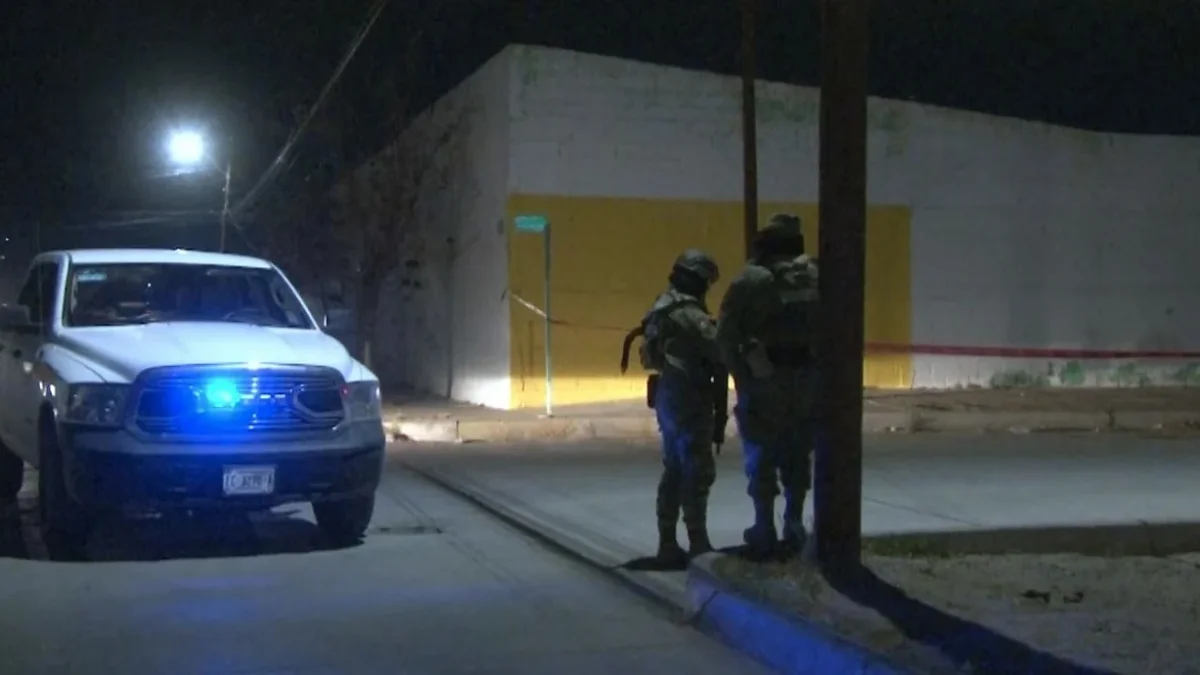 Operativo de seguridad en una zona de Ciudad Juárez tras el registro de homicidios