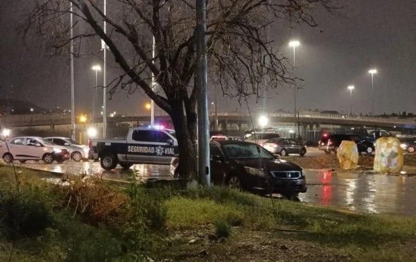 Operativo policial de auxilio por lluvias y granizo en Ciudad Juárez