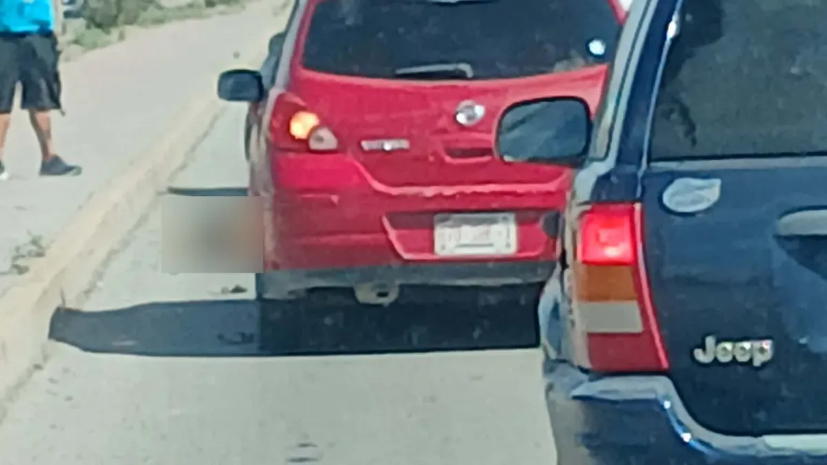 Zona donde una ciclista fue atropellada en el Libramiento Aeropuerto de Ciudad Juárez