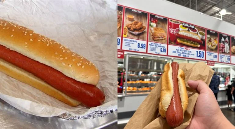 Hot dog de Costco con cambios en el pan y los ingredientes