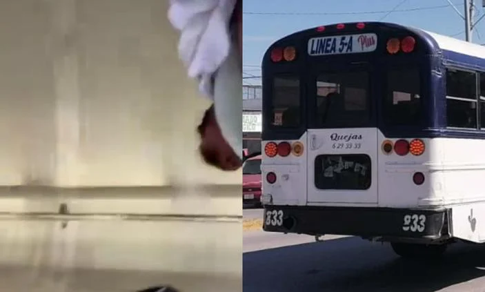 Camión de transporte público de la Línea 5A Plus en Ciudad Juárez