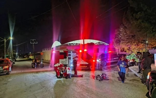 Policías atienden reporte de ciclista lesionado en la colonia Ex Hipódromo de Ciudad Juárez